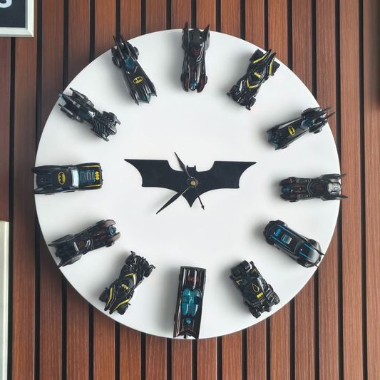 Batman car collection clock