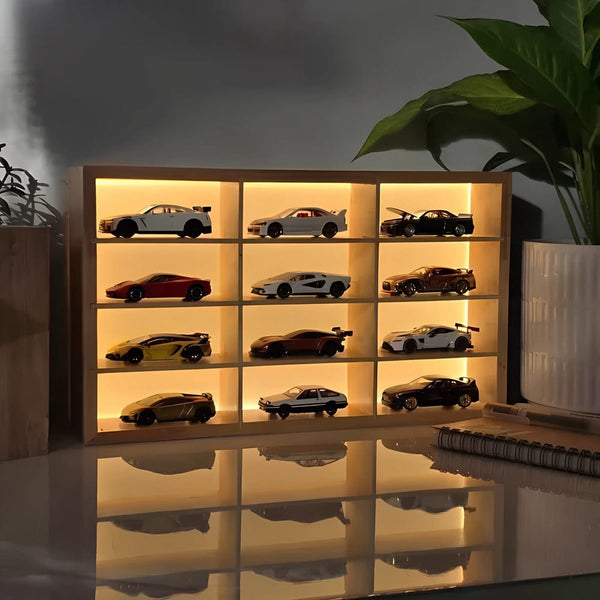 Hotwheels premium wooden showcase